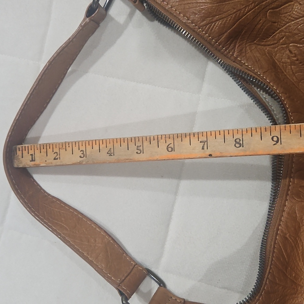 American leather company, western floral, satchel purse, shoulder length - Picture 9 of 10